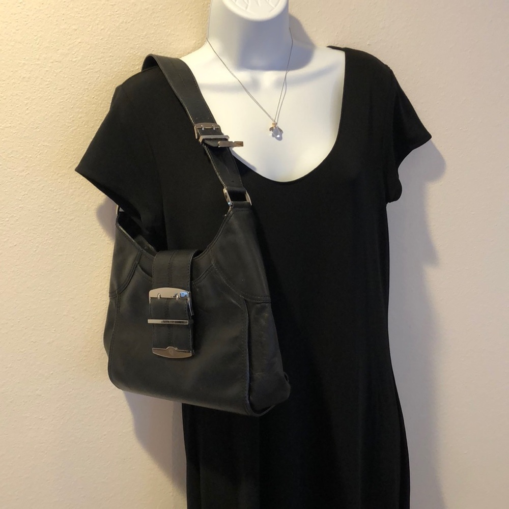 - Charles David genuine leather black shoulder bag - Picture 3 of 8